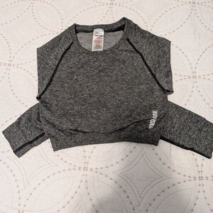 Kids Gymshark Gray Long Sleeve Top